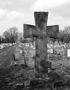 tombstone at grave