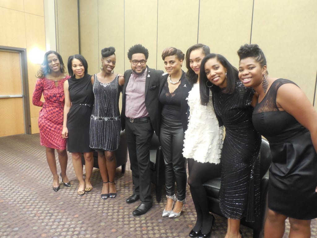 The media team after interviewing Marsha Ambrosius at St.Jude.