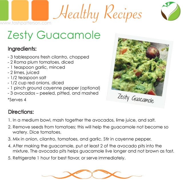 Zesty Guacamole Recipe - Tosh Patterson