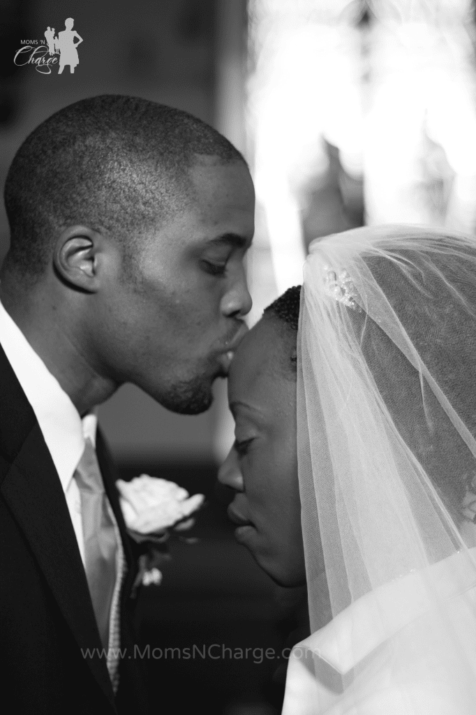 wedding kiss on forehead