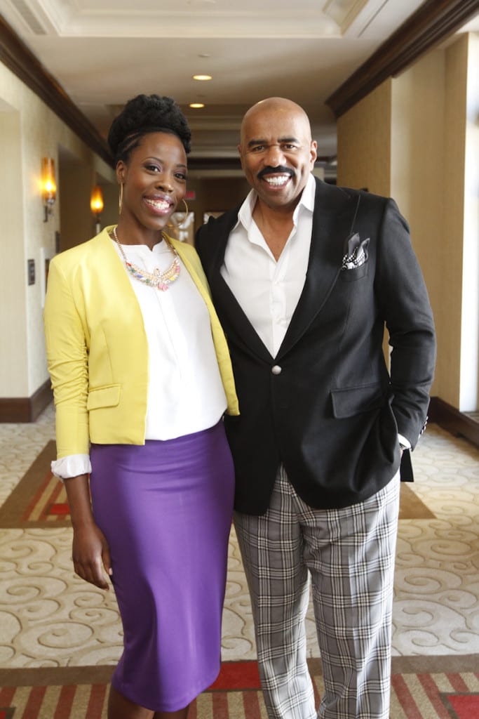 Christine St.Vil and Steve Harvey