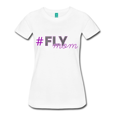 FLYmom - purple white short sleeve