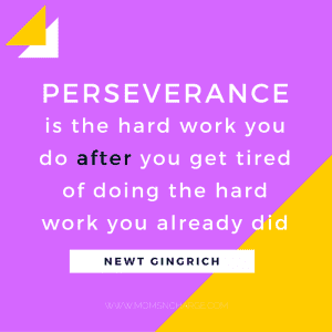 perseverance hard work key to success