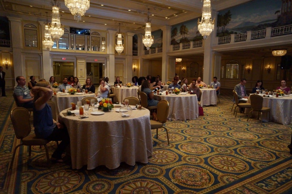 Inside the ballroom where we received the yummy lunch & deets on all the hottest tech gadgets for travel.