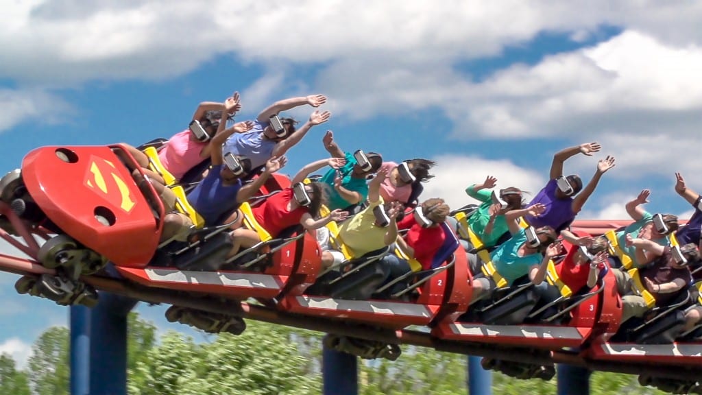 I'm pretty sure no one on our ride had their hands up like this though. Photo credit: Six Flags America