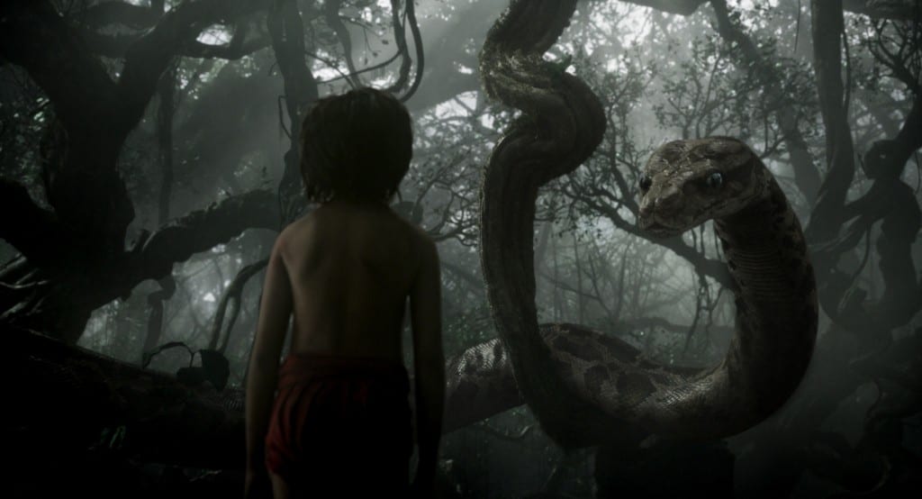 THE JUNGLE BOOK - (L-R) MOWGLI and KAA. ©2015 Disney Enterprises, Inc. All Rights Reserved.