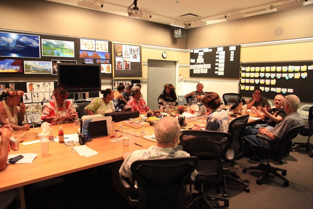 Filmmakers ultimately assembled the Oceanic Story Trust that includes a team of experts—anthropologists, academics, educators, linguists, master navigators and cultural advisors—who collaborated with Disney’s creative team. “The Trust has deeply influenced the look and feel of this film,” says Shurer.