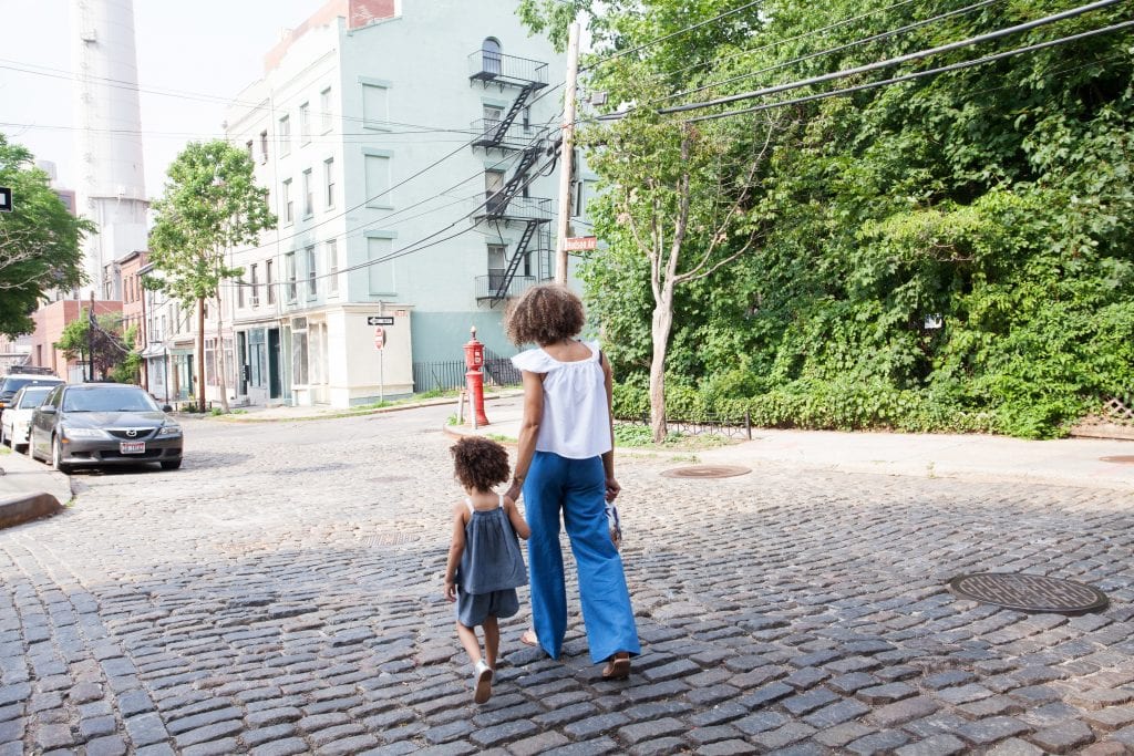 walking exercise with kids